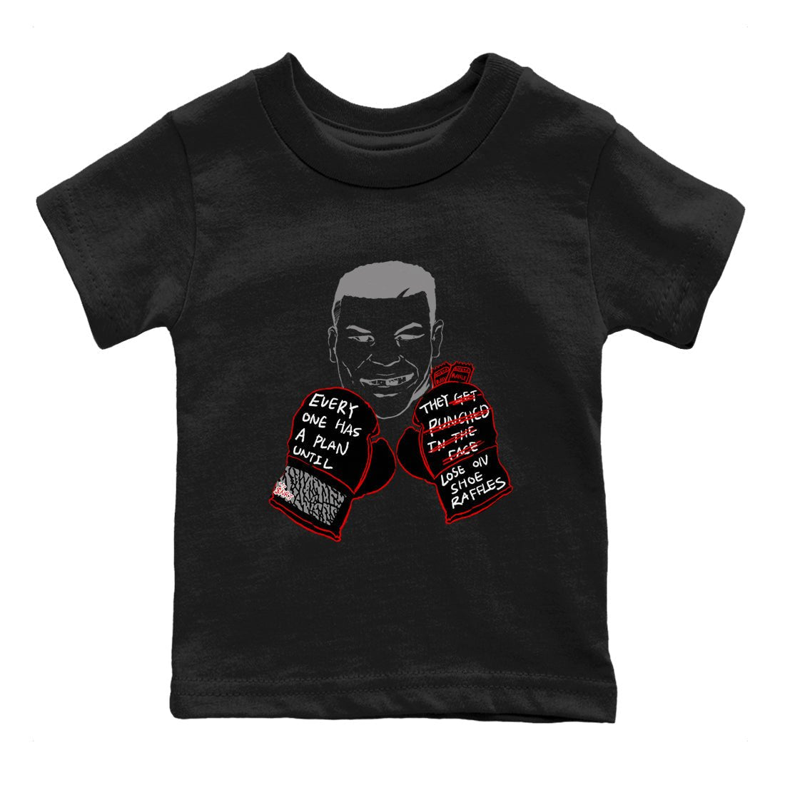 3s Black Cement shirts to match jordans Everyone Has A Plan sneaker match tees Air Jordan 3 Black Cement match shoes to clothes SNRT Sneaker Tees Youth Baby Black 2 tee