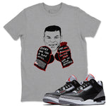 3s Black Cement shirts to match jordans Everyone Has A Plan sneaker match tees Air Jordan 3 Black Cement match shoes to clothes SNRT Sneaker Tees unisex cotton Heather Grey 1 shirts