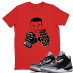 3s Black Cement shirts to match jordans Everyone Has A Plan sneaker match tees Air Jordan 3 Black Cement match shoes to clothes SNRT Sneaker Tees unisex cotton Red 1 shirts