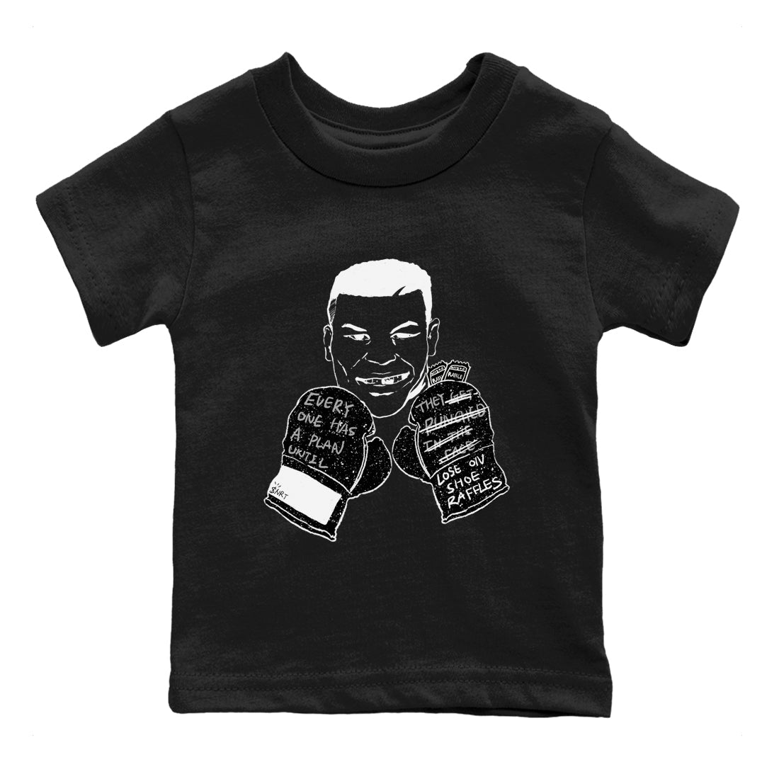 4s Fear shirts to match jordans Everyone Has A Plan sneaker match tees Air Jordan 4 Retro Fear match shoes to clothes SNRT Sneaker Tees Youth Baby Black 2 tee
