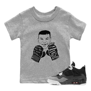 4s Fear shirts to match jordans Everyone Has A Plan sneaker match tees Air Jordan 4 Retro Fear match shoes to clothes SNRT Sneaker Tees Youth Baby Heather Grey 1 tee