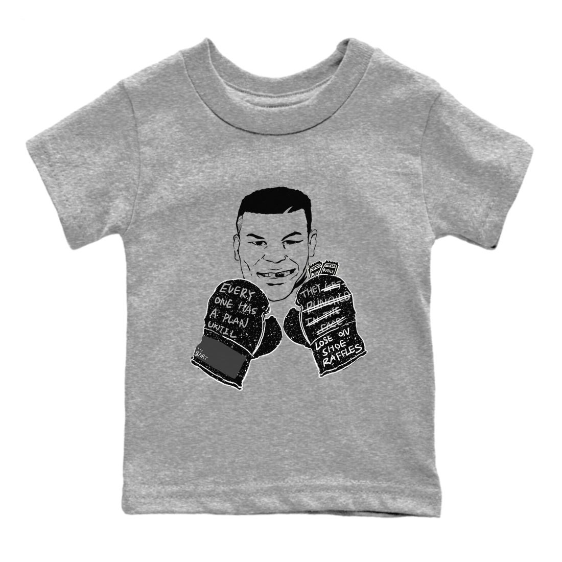 4s Fear shirts to match jordans Everyone Has A Plan sneaker match tees Air Jordan 4 Retro Fear match shoes to clothes SNRT Sneaker Tees Youth Baby Heather Grey 2 tee