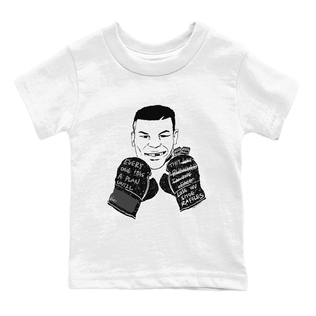 4s Fear shirts to match jordans Everyone Has A Plan sneaker match tees Air Jordan 4 Retro Fear match shoes to clothes SNRT Sneaker Tees Youth Baby White 2 tee