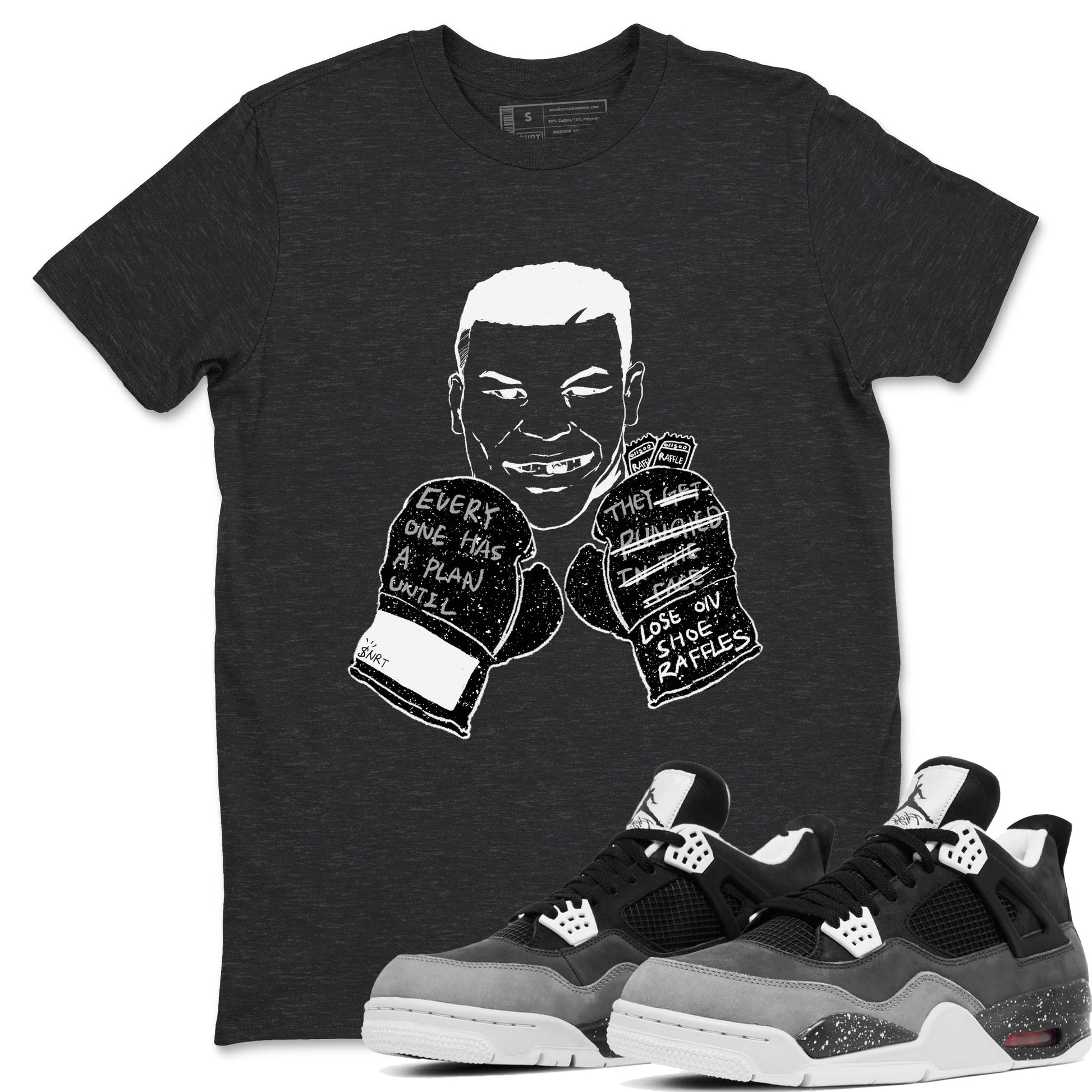 4s Fear shirts to match jordans Everyone Has A Plan sneaker match tees Air Jordan 4 Retro Fear match shoes to clothes SNRT Sneaker Tees unisex cotton Charcoal Heather 1 shirts