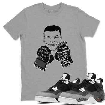 4s Fear shirts to match jordans Everyone Has A Plan sneaker match tees Air Jordan 4 Retro Fear match shoes to clothes SNRT Sneaker Tees unisex cotton Heather Grey 1 shirts
