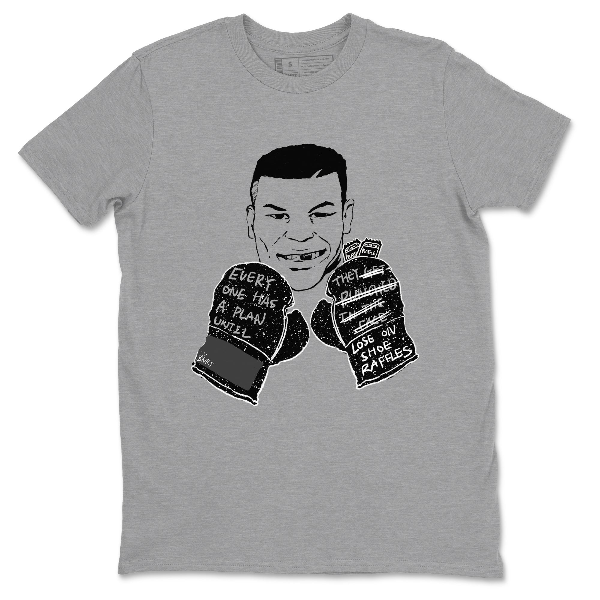 4s Fear shirts to match jordans Everyone Has A Plan sneaker match tees Air Jordan 4 Retro Fear match shoes to clothes SNRT Sneaker Tees unisex cotton Heather Grey 2 shirts