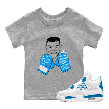 Air Jordan 4 industrial blue shirt to match jordans Everyone Has A Plan sneaker tees AJ4 Industrial Blue SNRT sneaker release tees baby toddler Heather Grey 1 cotton Shirt