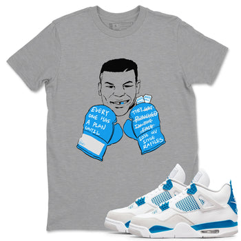 Air Jordan 4 industrial blue shirt to match jordans Everyone Has A Plan sneaker tees AJ4 Industrial Blue SNRT sneaker Release Tees unisex cotton Heather Grey 1 crew neck shirt