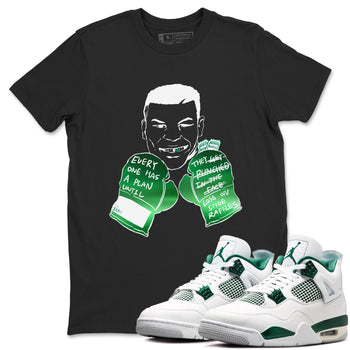 4s Oxidized Green shirts to match jordans Everyone Has A Plan sneaker match tees Air Jordan 4 Oxidized Green SNRT Sneaker Tees streetwear brand Black 1 unisex cotton tee