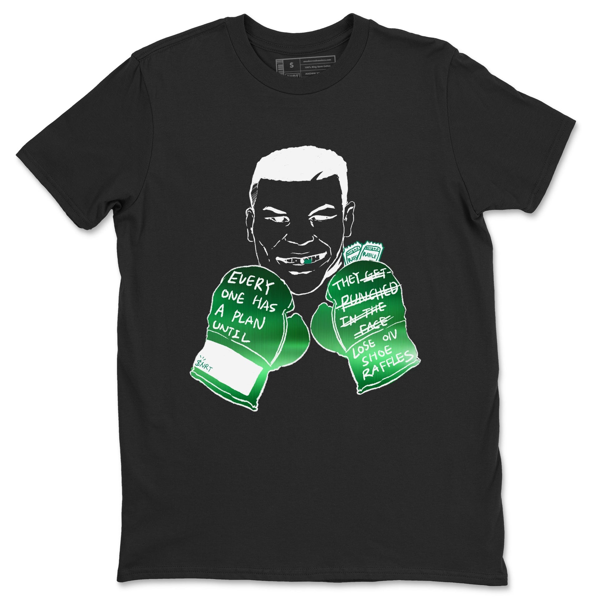 4s Oxidized Green shirts to match jordans Everyone Has A Plan sneaker match tees Air Jordan 4 Oxidized Green SNRT Sneaker Tees streetwear brand Black 2 unisex cotton tee