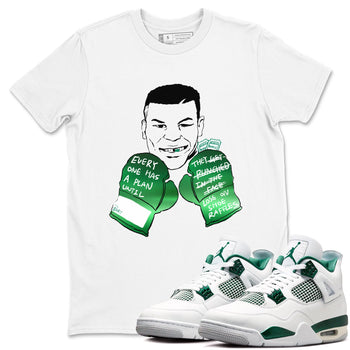 4s Oxidized Green shirts to match jordans Everyone Has A Plan sneaker match tees Air Jordan 4 Oxidized Green SNRT Sneaker Tees streetwear brand White 1 unisex cotton tee