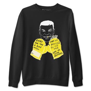 AJ4 Vivid Sulfur shirt to match jordans Everyone Has A Plan sneaker tees Air Jordan 4 Vivid Sulfur SNRT Sneaker Release Tees unisex cotton Black 2 crew neck shirt