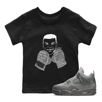 4s Wet Cement shirts to match jordans Everyone Has A Plan sneaker match tees Air Jordan 4 Wet Cement SNRT Sneaker Release Tees Youth Baby Black 1 crew neck shirts