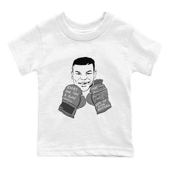 4s Wet Cement shirts to match jordans Everyone Has A Plan sneaker match tees Air Jordan 4 Wet Cement SNRT Sneaker Release Tees Youth Baby White 2 crew neck shirts
