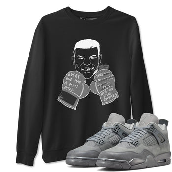 4s Wet Cement shirts to match jordans Everyone Has A Plan sneaker match tees Air Jordan 4 Wet Cement SNRT Sneaker Release Tees unisex cotton Black 1 crew neck shirts