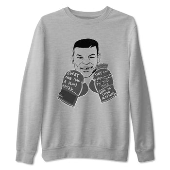 4s Wet Cement shirts to match jordans Everyone Has A Plan sneaker match tees Air Jordan 4 Wet Cement SNRT Sneaker Release Tees unisex cotton Heather Grey 2 crew neck shirts