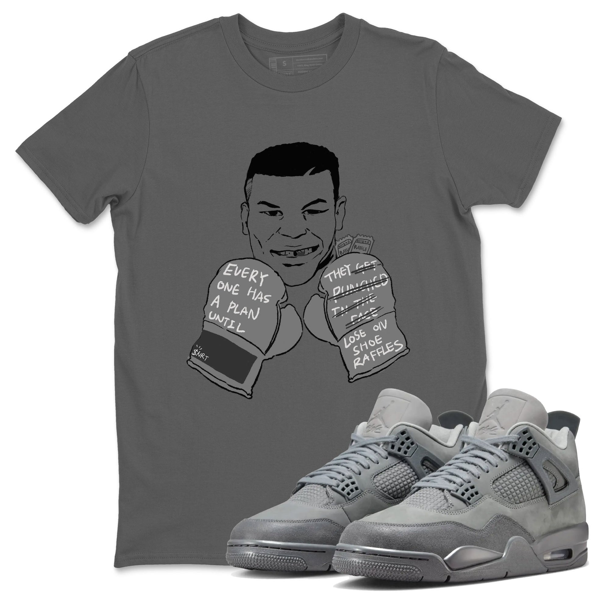 4s Wet Cement shirts to match jordans Everyone Has A Plan sneaker match tees Air Jordan 4 Wet Cement SNRT Sneaker Release Tees unisex cotton Cool Grey 1 crew neck shirts