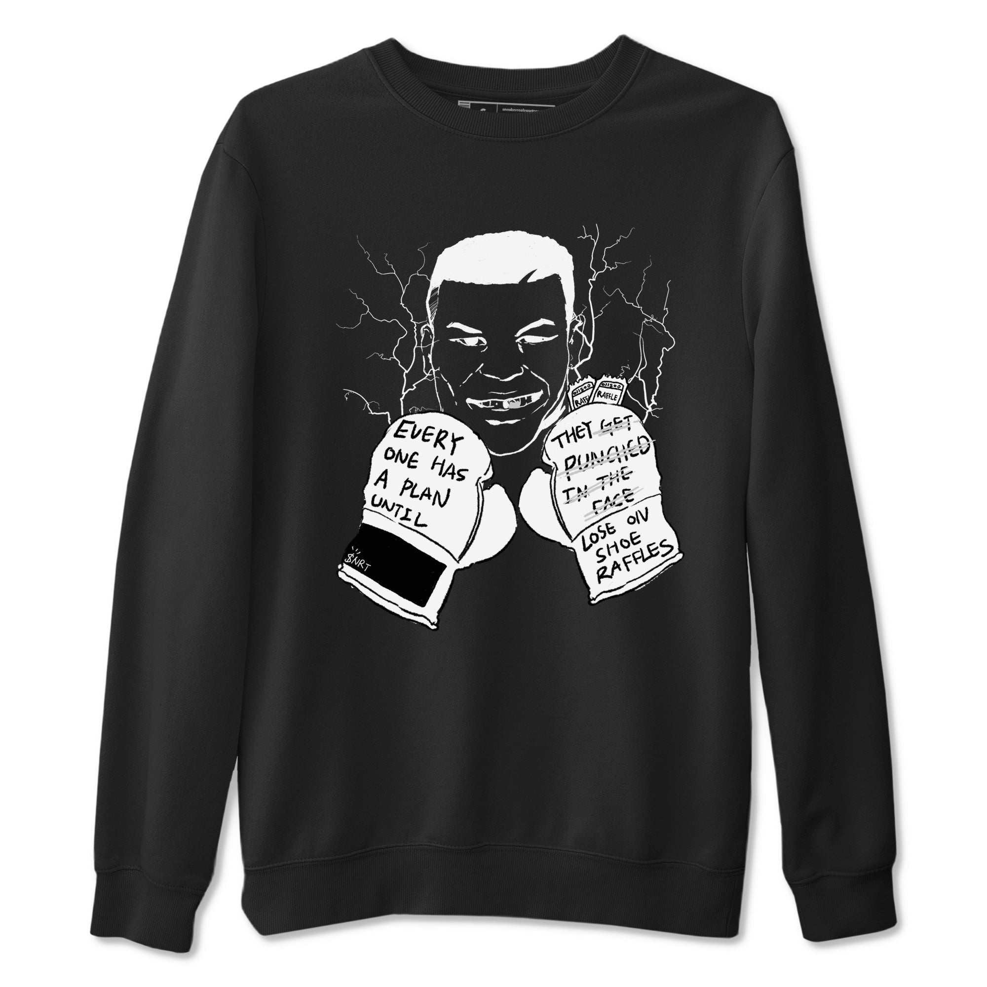 4s White Thunder shirts to match jordans Everyone Has A Plan sneaker match tees Air Jordan 4 White Thunder SNRT Sneaker Release Tees unisex cotton Black 2 crew neck shirts