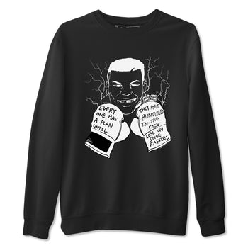 4s White Thunder shirts to match jordans Everyone Has A Plan sneaker match tees Air Jordan 4 White Thunder SNRT Sneaker Release Tees unisex cotton Black 2 crew neck shirts