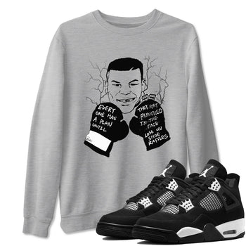 4s White Thunder shirts to match jordans Everyone Has A Plan sneaker match tees Air Jordan 4 White Thunder SNRT Sneaker Release Tees unisex cotton Heather Grey 1 crew neck shirts