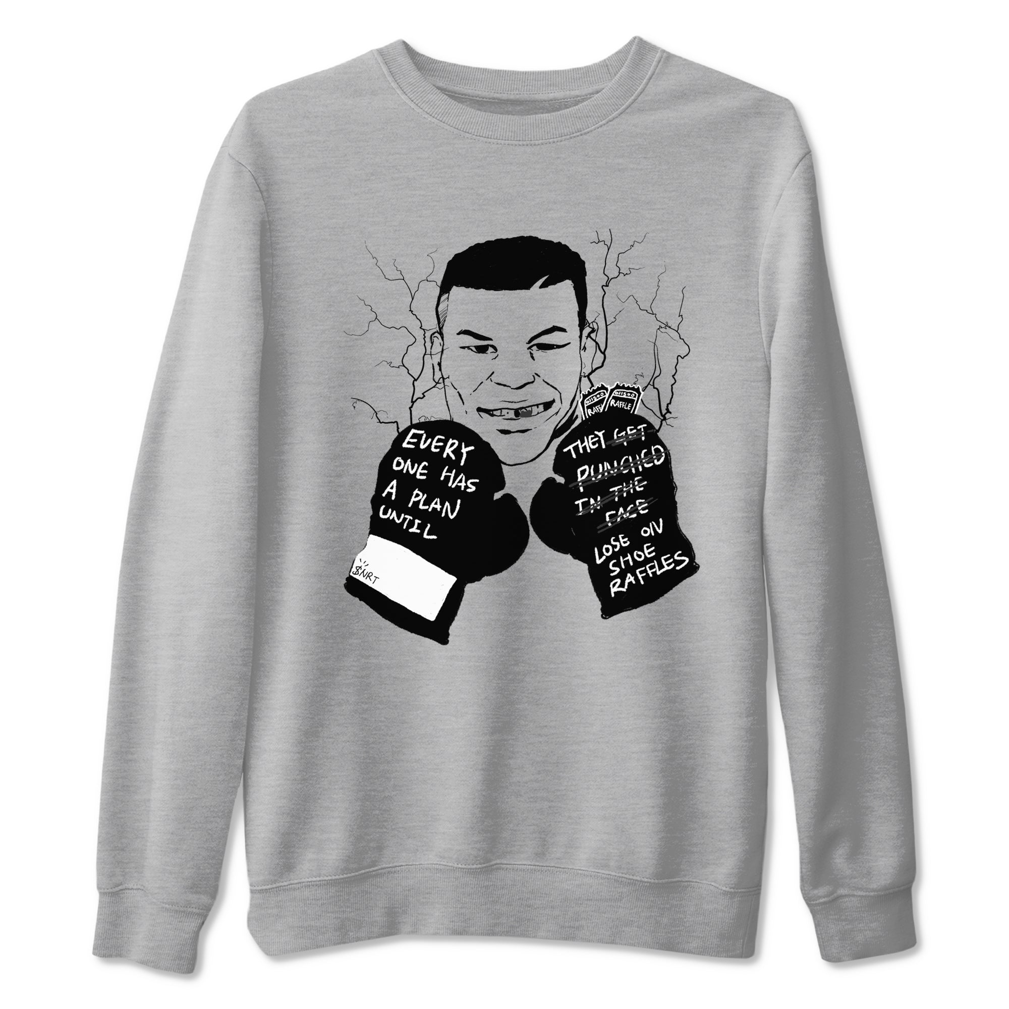 4s White Thunder shirts to match jordans Everyone Has A Plan sneaker match tees Air Jordan 4 White Thunder SNRT Sneaker Release Tees unisex cotton Heather Grey 2 crew neck shirts