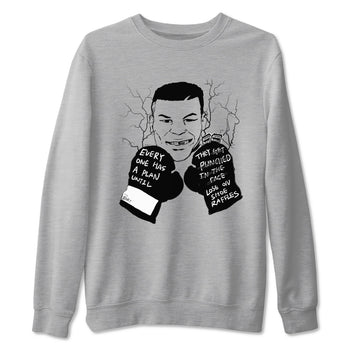 4s White Thunder shirts to match jordans Everyone Has A Plan sneaker match tees Air Jordan 4 White Thunder SNRT Sneaker Release Tees unisex cotton Heather Grey 2 crew neck shirts