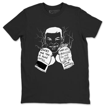 4s White Thunder shirts to match jordans Everyone Has A Plan sneaker match tees Air Jordan 4 White Thunder SNRT Sneaker Release Tees unisex cotton Black 2 crew neck shirts