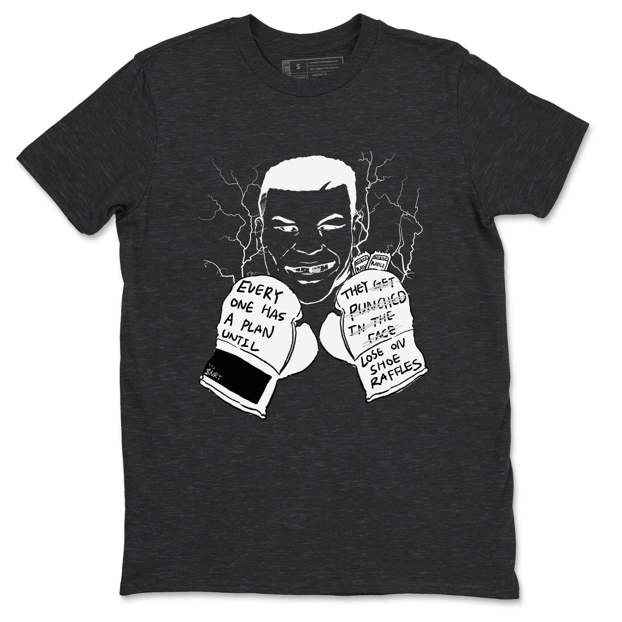 4s White Thunder shirts to match jordans Everyone Has A Plan sneaker match tees Air Jordan 4 White Thunder SNRT Sneaker Release Tees unisex cotton Charcoal Heather 2 crew neck shirts
