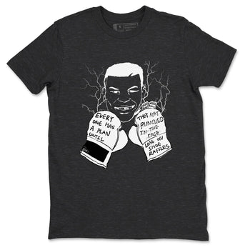 4s White Thunder shirts to match jordans Everyone Has A Plan sneaker match tees Air Jordan 4 White Thunder SNRT Sneaker Release Tees unisex cotton Charcoal Heather 2 crew neck shirts