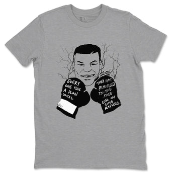 4s White Thunder shirts to match jordans Everyone Has A Plan sneaker match tees Air Jordan 4 White Thunder SNRT Sneaker Release Tees unisex cotton Heather Grey 2 crew neck shirts