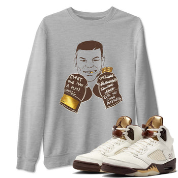 5s Golden Ticket shirts to match jordans  Everyone Has A Plan shirts to match jordans Air Jordan 5 Golden Ticket match shoes to clothes SNRT Sneaker Tees unisex cotton Heather Grey 1 shirts