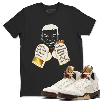 5s Golden Ticket shirts to match jordans  Everyone Has A Plan shirts to match jordans Air Jordan 5 Golden Ticket match shoes to clothes SNRT Sneaker Tees unisex cotton Black 1 shirts