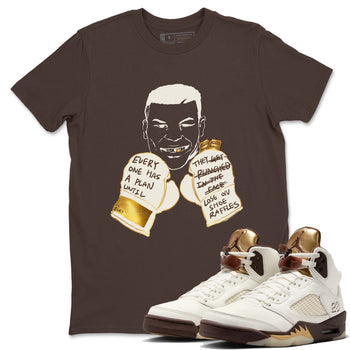 5s Golden Ticket shirts to match jordans  Everyone Has A Plan shirts to match jordans Air Jordan 5 Golden Ticket match shoes to clothes SNRT Sneaker Tees unisex cotton Dark Chocolate 1 shirts