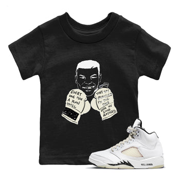 AJ5 Sail shirt to match jordans Everyone Has A Plan sneaker tees Air Jordan 5 SE Sail SNRT sneaker release tees baby toddler Black 1 cotton Shirt