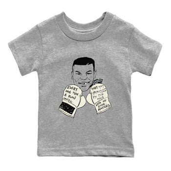AJ5 Sail shirt to match jordans Everyone Has A Plan sneaker tees Air Jordan 5 SE Sail SNRT sneaker release tees baby toddler Heather Grey 2 cotton Shirt