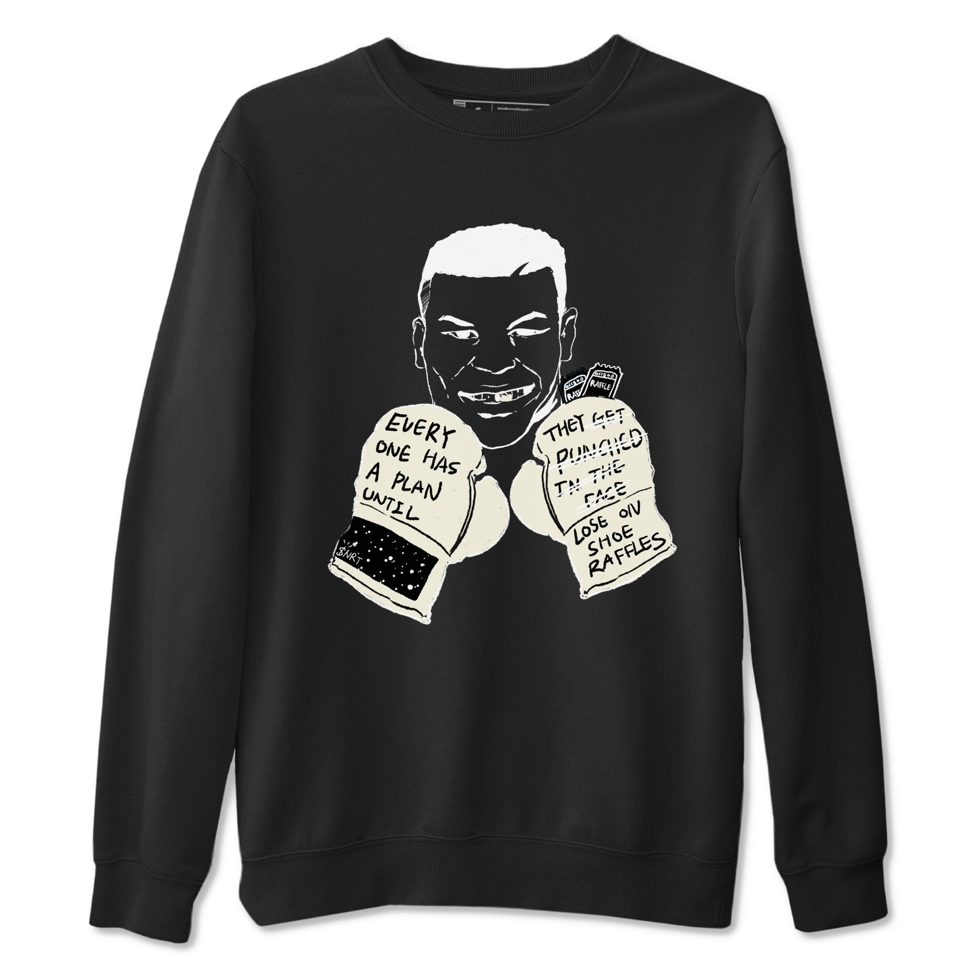 AJ5 Sail shirt to match jordans Everyone Has A Plan sneaker tees Air Jordan 5 Sail SNRT Sneaker Release Tees unisex cotton Black 2 crew neck shirt