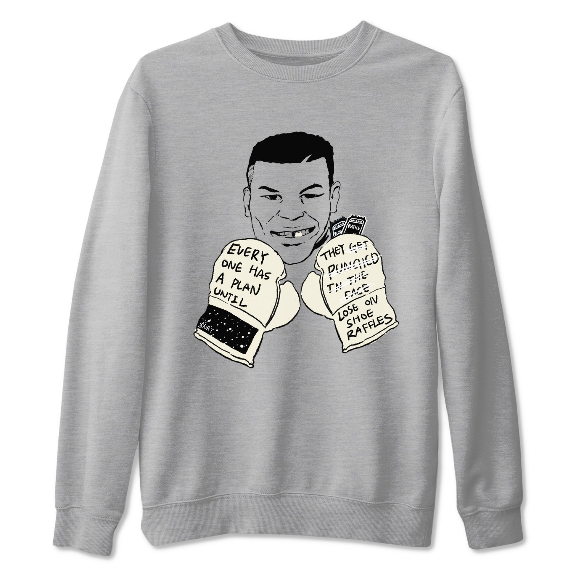 AJ5 Sail shirt to match jordans Everyone Has A Plan sneaker tees Air Jordan 5 Sail SNRT Sneaker Release Tees unisex cotton Heather Grey 2 crew neck shirt