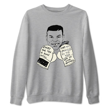 AJ5 Sail shirt to match jordans Everyone Has A Plan sneaker tees Air Jordan 5 Sail SNRT Sneaker Release Tees unisex cotton Heather Grey 2 crew neck shirt