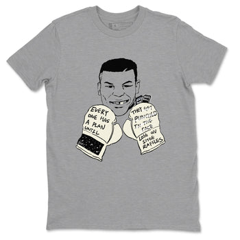AJ5 Sail shirt to match jordans Everyone Has A Plan sneaker tees Air Jordan 5 Sail SNRT Sneaker Release Tees unisex cotton Heather Grey 2 crew neck shirt