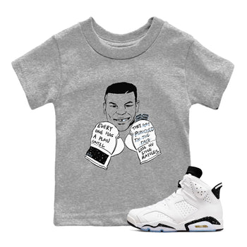 6s White Black shirt to match jordans Everyone Has A Plan sneaker tees Air Jordan 6 White Black SNRT sneaker release tees baby toddler Heather Grey 1 cotton Shirt