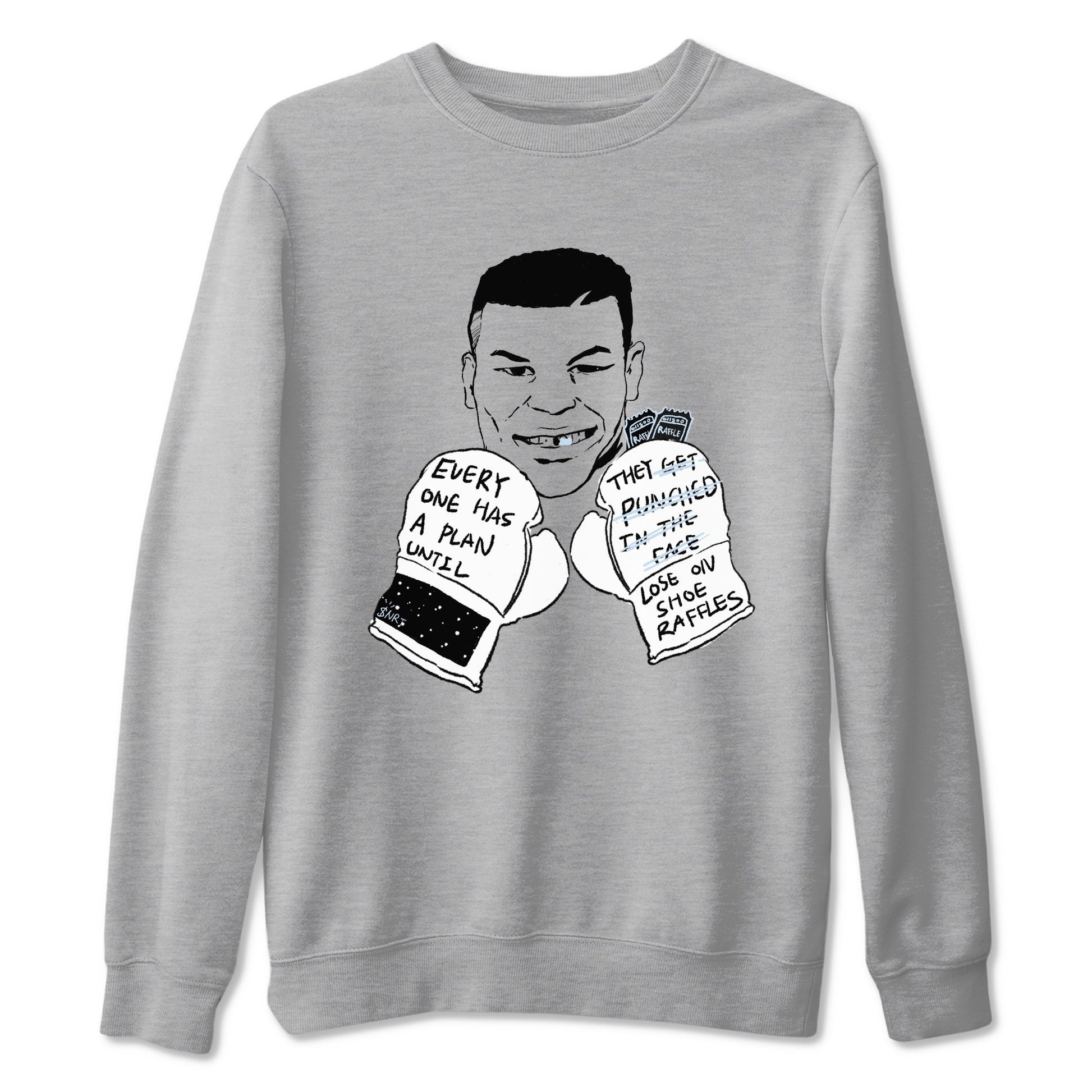 6s White Black shirt to match jordans Everyone Has A Plan sneaker tees Air Jordan 6 White Black SNRT Sneaker Release Tees unisex cotton Heather Grey 2 crew neck shirt