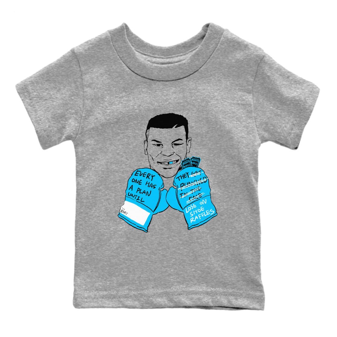 AJ9 Powder Blue shirt to match jordans Everyone Has A Plan sneaker tees Air Jordan 9 Powder Blue SNRT sneaker release tees baby toddler Heather Grey 2 cotton Shirt