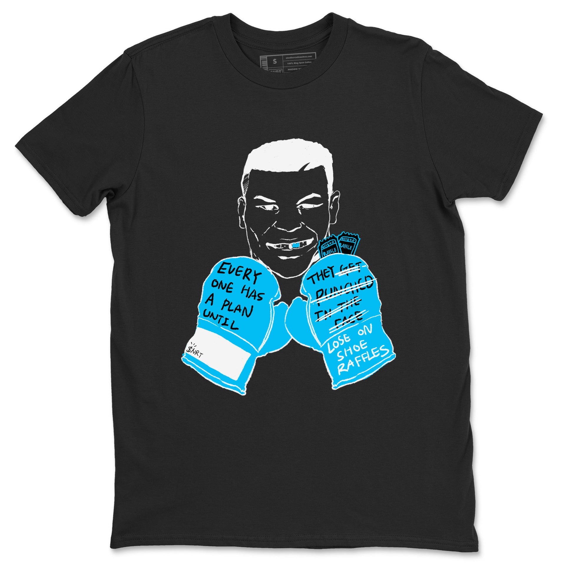 AJ9 Powder Blue shirt to match jordans Everyone Has A Plan sneaker tees Air Jordan 9 Powder Blue SNRT Sneaker Release Tees unisex cotton Black 2 crew neck shirt