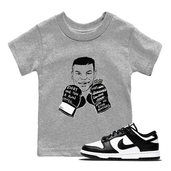 Dunk Panda shirts to match jordans Everyone Has A Plan sneaker match tees Dunk Panda SNRT Sneaker Release Tees Youth Baby Heather Grey 1 crew neck shirts