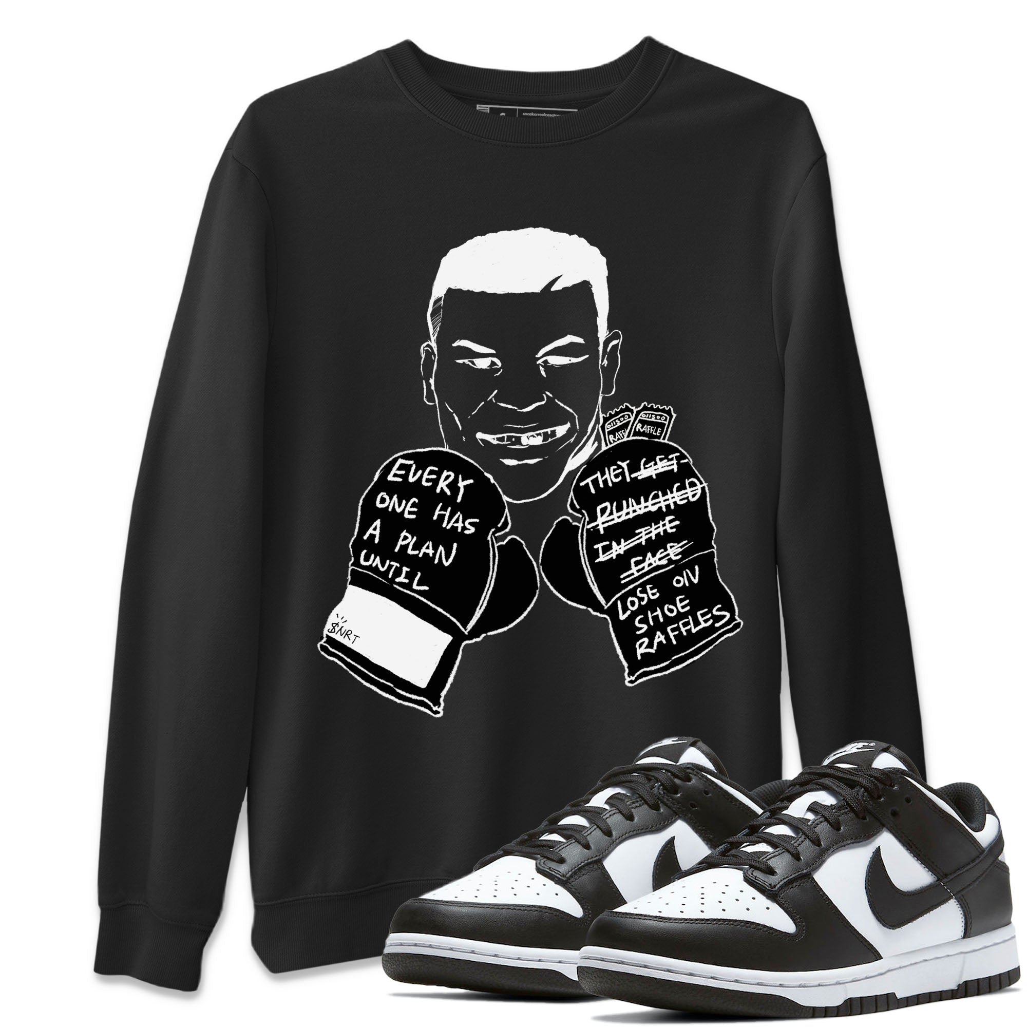 Dunk Panda shirts to match jordans Everyone Has A Plan sneaker match tees Dunk Panda SNRT Sneaker Release Tees unisex cotton Black 1 crew neck shirts