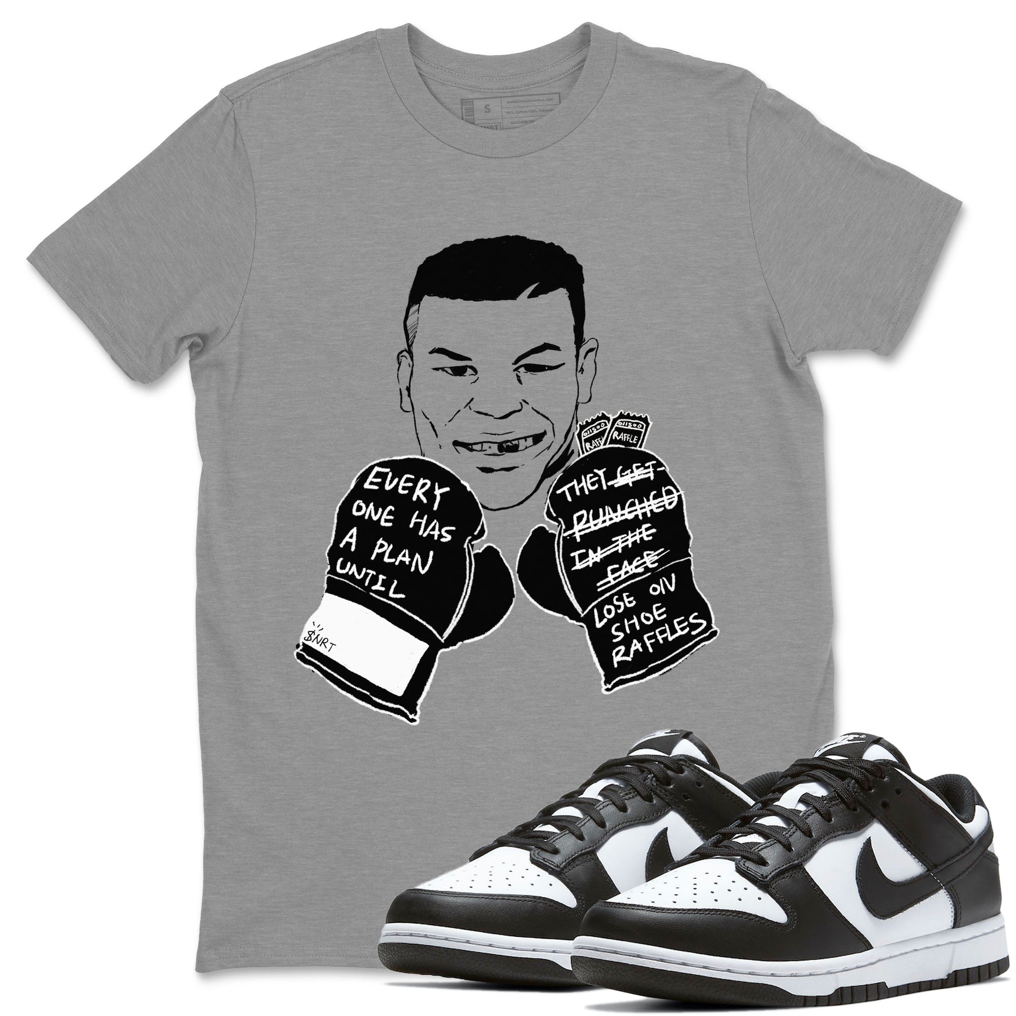 Dunk Panda shirts to match jordans Everyone Has A Plan sneaker match tees Dunk Panda SNRT Sneaker Release Tees unisex cotton Heather Grey 1 crew neck shirts
