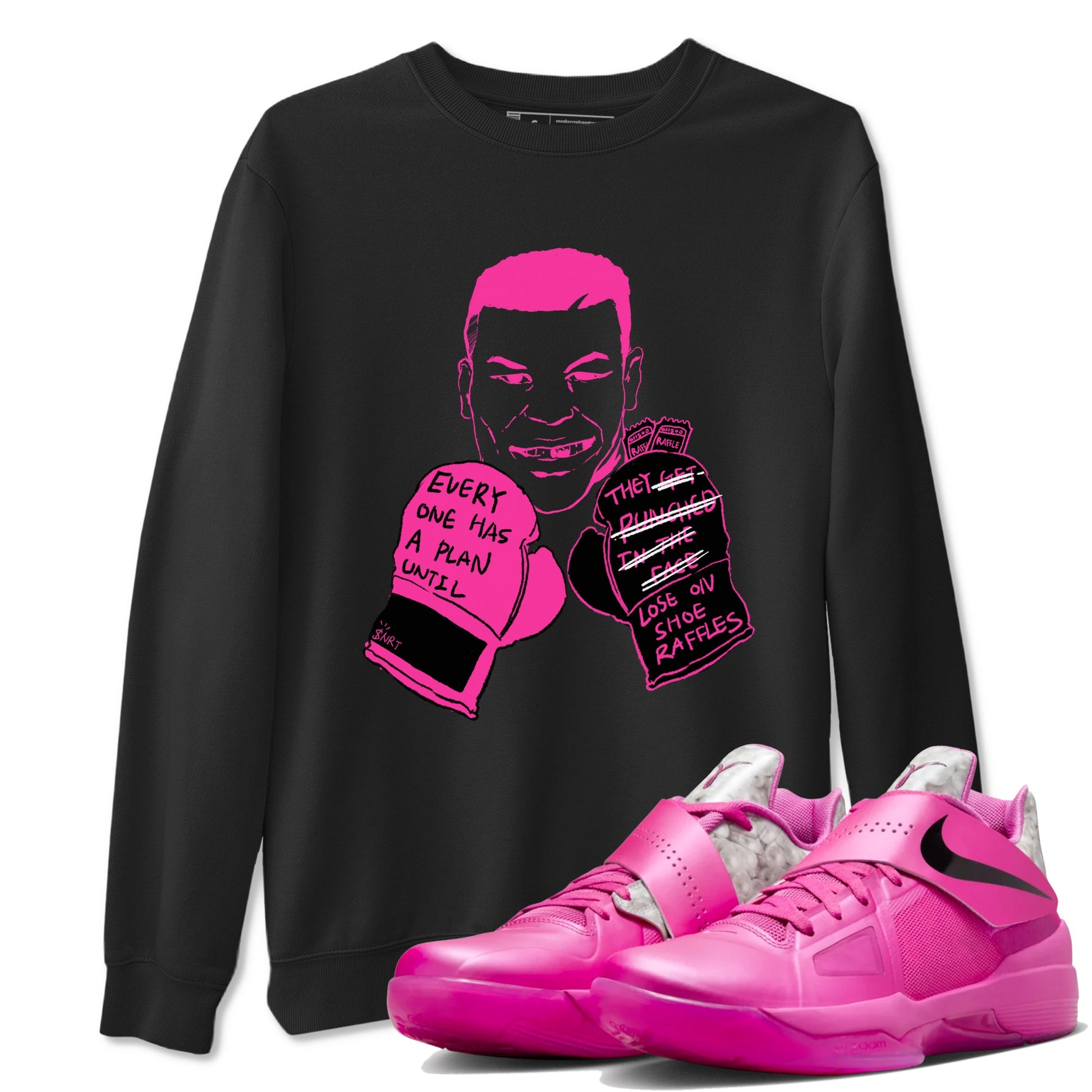 Nike KD 4 Retro Aunt Pearl shirts to match jordans Everyone Has A Plan sneaker match tees Nike KD 4 Aunt Pearl match shoes to clothes SNRT Sneaker Tees unisex cotton Black 1 shirts