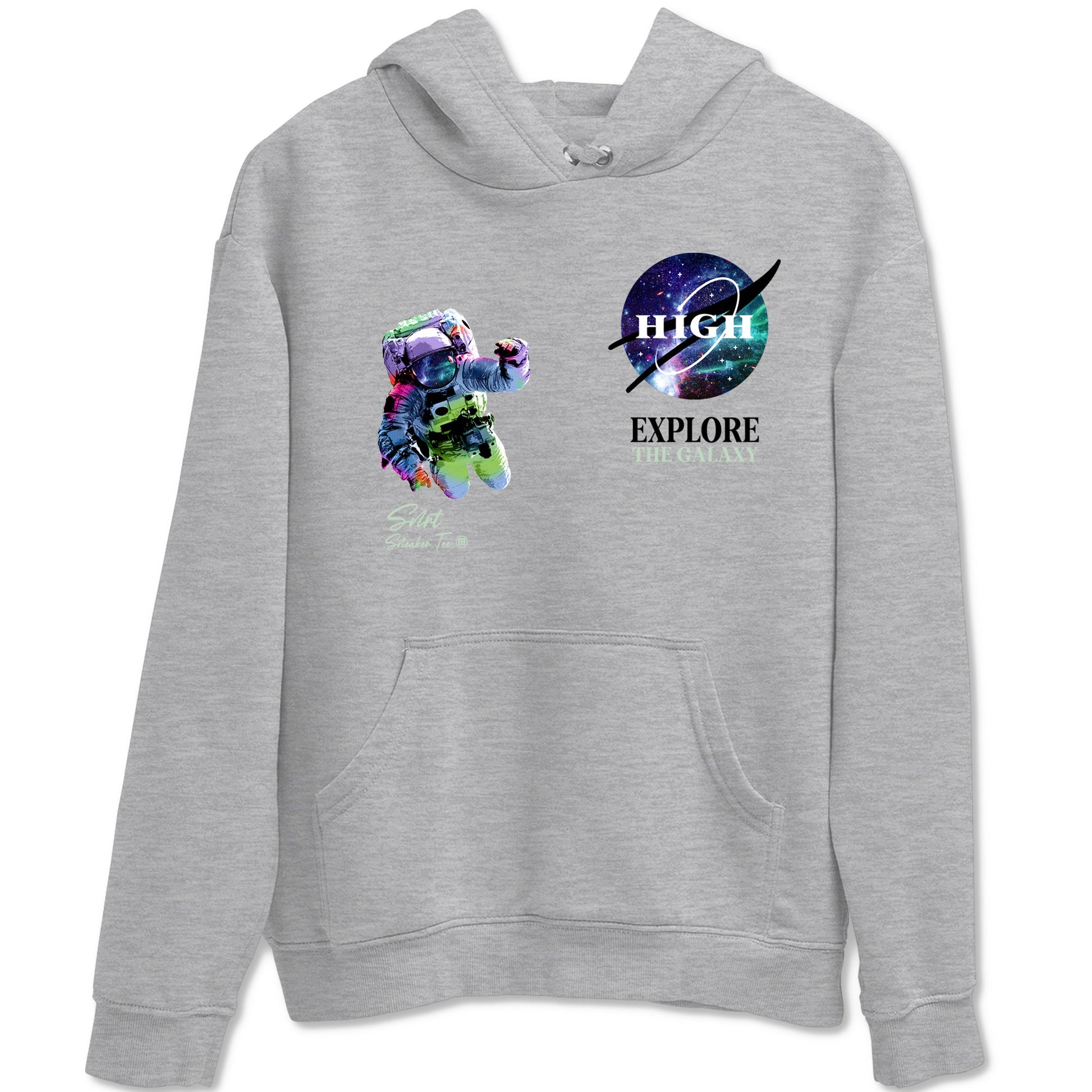 Foams One Galaxy shirts to match jordans Explore The Galaxy best t shirts to wear with jordans Air Foamposite One Galaxy match shoes to clothes SNRT Sneaker Tees unisex cotton Heather Grey 2 shirts