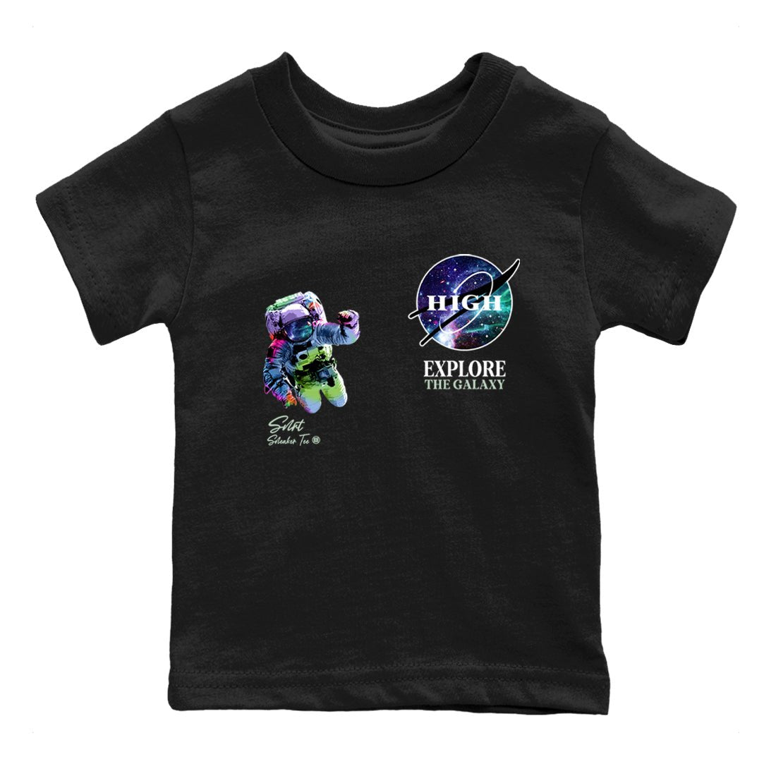 Foams One Galaxy shirts to match jordans Explore The Galaxy best t shirts to wear with jordans Air Foamposite One Galaxy match shoes to clothes SNRT Sneaker Tees Youth Baby Black 2 tee