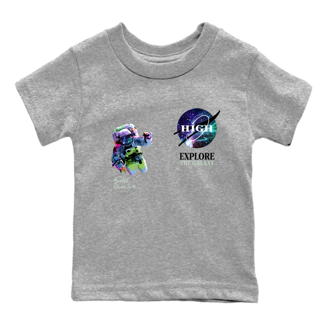 Foams One Galaxy shirts to match jordans Explore The Galaxy best t shirts to wear with jordans Air Foamposite One Galaxy match shoes to clothes SNRT Sneaker Tees Youth Baby Heather Grey 2 tee